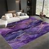 Generico Tappeto Soggiorno Marmo Viola 80x150 cm Tappeti per Salotto Moderno Cameretta Bimba Tappeti, Tappeto morbido e Antiscivolo Soffice per la camera da letto