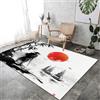 Generic Morbido tappeto lavabile Tappeto Samurai giapponese grande per soggiorno camera da letto e sala da pranzo Tappeto decorativo multicolore Tappeto antiscivolo 80 x 150 cm