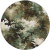 Generic Tappeti Rotondo per il Soggiorno 80 cm, Morbido Tappeto Rotondo Lavabile Antiscivolo Tappeto Texture Mimetica Militare Mimetica Tappeto per Camera da letto Tavolino da Caffè Ingresso, Verde Beige