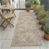 Carpetsale24 Tappeto da Esterno Beige 80x250 cm, Resistente agli Agenti Atmosferici & UV, Ideale per Cucina, Balcone, Terrazza, Soggiorno e Sala da Pranzo, Design di foglie di palma