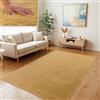 TT Home Tappeto Soggiorno Moderno a Pelo Corto - Morbido e Antiscivolo, Lavabile, per Camera da Letto, in Finta Pelliccia, Colore:Giallo, Dimensione:160x220 cm