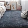 YUANWAN Tappeto Salotto Tappeti Salotto 90 x 225 cm Morbido Antiscivolo Facile Pulizia Tappeto Soggiorno Peloso Antiscivolo Tappeti a Pelo Lungo per Soggiorno, Corridoio, Camera da Letto, Grigio
