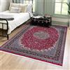 Mazovia Tappeto Salotto Moderno - Tapeto Stampato a Pelo Corto - Morbido Tappeto Camera da Letto - Antiscivolo Tapeto VICTORIA - Tappeto Salotto Motivo Vintage Orientale - Rosso 160x230cm