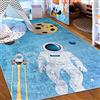 Mazovia Tappeto Salotto - Tapeto Stampato Pelo Corto - Morbido Tappeto Camera da Letto - Antiscivolo Tapeto EMMA - Tappeto Bambini Motivo Pianeti Cosmo - Blu 120x170cm
