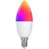 A2ZWORLD Lampadina LED Matter E14 C37, RGB+CCT, 6W WIFI 2,4G, Controllo App TUYA/Smart Life, Compatibile Con Alexa, AC 90-250V, IP20