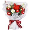 F Fityle Bouquet di fiori all'uncinetto Fiori lavorati a maglia Decorazione primaverile Bouquet lavorato a maglia già per la festa di San, Bianco