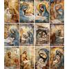 Craft Kreatively Carta di riso Cartolina della Natività, 20 x 26,6cm (6 pezzi) - 6 disegni per scrapbooking, cartoline, artigianato, decoupage da CRAFT KREATIVELY
