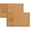 Astra Zerbino moderno per porta d'ingresso - Tappetino in cocco Set di 2 45x75cm a strisce natural - Tappetino antisdrucciolo robusto - Zerbino interno
