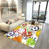 PEIHUODAN Tappeto Calcio Per Camera Da Letto Ragazzo Bambini, Motivo Da Football, Stile Graffiti Hip-hop, Tappeto Salotto Antiscivolo, Lavabile, Decorative Accessori Stanza Gaming (Colore 15,100x120cm)