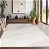Teppium Tappeto Salotto Moderno Crema 200x300 (200 x 290 cm) Stile Scandinavo 3D Boho - Tappeto Soggiorno Tappeto Pelo Corto Ideale per Camera da Letto e Cucina