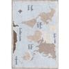 Lorena Canals Tappeto Lavabile Vintage Map 100% Cotone -Multicolore- 140x200 cm