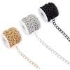 PH PandaHall PandaHall Catena a maglia barbazzale in alluminio, 15 x 10 x 2 mm, colore: oro e argento e nero