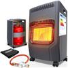 MONZANA® Stufa a Gas GH4500 Riscaldatore per Interni 4200 W 3 Impostazioni Accensione Piezoelettrica Antiribaltamento