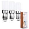 E-QUICKLY Lampadina forno - attacco piccolo E14, 4W (Equivalenti a 30W), 360 Lumen, Luce bianco calda 3000K, lampadine led ad alta resistenza termica 300 gradi, lampada adatta per frigorifero, 3PZ