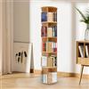 OMGGYER Libreria girevole a 5 livelli, autoportante, girevole a 360°, libreria multifunzione, in legno massello, per bambini e adulti, 45 x 160 cm