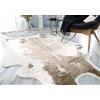 Wohnen & Accessoires Tappeto in finta pelle di mucca, pelliccia sintetica, grande, 145 x 205 cm, marrone chiaro