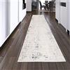 Teppich-Traum Tappeto lucido di design per il soggiorno cura facile | in blu e bianco, 80 x 300 cm