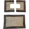 HOME ZEN HOUSEHOLD LINEN Set di tappeti da bagno AMBRE, 3 pezzi, 100% cotone idrofilo superassorbente, 1 tappetino 47x78 cm + 2 tappetini 47x38 cm scendi bidet e scendi water (MARRONE)