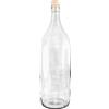Giosal Set Bottiglie 2LT Parigi Vetro Trasparente e Moderno Da Riempire Liquore Acqua Vino Olio Tappo In Sughero (2, 2 Litri)