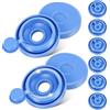 Foppla 10 tappi per bottiglie d'acqua in silicone, per bottiglia d'acqua da 5 galloni, tappo a vite standard da 55 mm