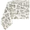 Confezioni Giuliana Tovaglia TOILE DE JOUY provenzale tortora 100% cotone Made in Italy - 140x180