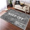 PASPRT Tappeto Grigio Fantasia Home Decor Moderno Personalizzato 100x160cm