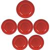 Aurora Store 6 SOTTOPIATTI Rosso in PLASTICA Rigida Tondo 33 CM Natale sotto Piatto CENONE