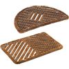 Astra Zerbino esterno in fibra di cocco - Zerbino con spazzole resistente alle intemperie - Zerbino resistente Set misto semicircolare + naturale 40x60 cm