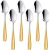 BISDARUN Cucchiaino da caffè, 8 pezzi, in acciaio inox, gradient oro, cucchiaino da tè