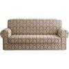 Zucchissime Copridivano Irge Persia Poltrona 2 3 4 Posti Elasticizzato Salva Divano Damasco + Omaggio Set Da Cucina EGIDIOSRL (Beige Chiaro, 3 posti)
