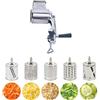 Frederimo Grattugia a tamburo in acciaio inox per verdure manuale, grattugia per patate con 5 tamburi professionali