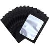 Ulalaza Sacchetti a chiusura lampo in Mylar risigillabili 100Pcs per conservazione degli alimenti Custodia a prova di odore per biscotti di caramelle Bomboniere (nero, 10 x 18 cm)