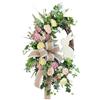 Glomc Ghirlanda di coniglietto pasquale da 40 cm, decorazione per feste di Pasqua, decorazione per porta, parete, tavolo, ornamento per casa, giardino e feste stagionali