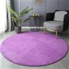 SK Studio Tappeto Rotondo per Soggiorno, fondo antiscivolo, Lavabile Morbido Pelo Corto Morbido per Camera da letto Viola, 160cm