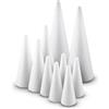 Netuno 10 pezzi coni in polistirolo bianco Set (5x 15cm, 3x 20cm, 2x 28cm) cono per lavori fai da te bricolage decorazioni Quilling Composizioni Floreali Natale Matrimonio Progetti Creativi casa