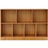 HarBin-Star - Libreria con 7 scomparti, scaffalatura per ufficio, scaffalatura a cubi, per soggiorno, studio, camera da letto, ufficio, 120 x 24 x 80 cm (noce)