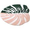 LWLFC Tappeto Bagno Antiscivolo Lavabile Foglie Rosa 50X80Cm Tappeti In Soffice Microfibra,Tappetino Bagno In Lavatrice,Tappeto Doccia