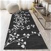 Siunwdiy Tappeto Passatoia Corridoio Antiscivolo 80X240cm Nero Tappeto Cucina Lavabile Durevole Tappeti Runner Moderno Tappetino zerbino al metro Soggiorno Camera da Letto Antisfilo Tappeti Rug