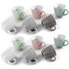 MAURY'S IL NUMERO UNO DEL RISPARMIO Set 6/12 Tazzine da Caffè - Colori Pastello, 100 cc, Rilievo a Pois, in Ceramica, Ideali per Espresso, Idea Regalo - 6 x 6h cm (12, Pastel)
