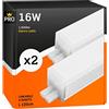 Eurocali 2x Tubi LED T5 16W 120cm Plafoniere Raccordabili 1600 lumen Professionale - Luce Bianco Caldo 3000K - Fascio Luminoso 160°