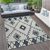 Paco Home Grandi tappeti per esterni, per cucina, balcone e terrazza, vari motivi e colori, Dimensione:200x280 cm, Colore:Blu