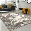 Paco Home Morbidi tappeti marmorizzati a pelo corto in grigio e oro per il soggiorno con motivi diversi, Dimensione:80x150 cm, Colore:Oro 5