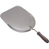 GREGORIOSTORE Pala per Pizza in Acciaio Inox, 30x33 cm, Manico Corto in Legno, per Forni a Legna, Made In Italy