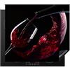 KitchenYeah© Copri Piano Induzione 60x52 cm Cucina Coprifornelli Copertura Protezione Cottura Tutto per la Cucina Vino - Bicchiere - Rosso - Bevanda - Nero