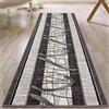Mazovia Tappeto per Corridoio - Passatoia Corridoio Moderne Geometrico - Tappeto a pelo Corto per Ingresso, Salotto - Certificato Oeko-Tex - Corridore a Metro - Larghezza 70 cm - Grigio 70x350 cm