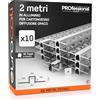 Eurocali 10x Profili da 2 metri (20mt) a Scomparsa in Alluminio per Strisce LED Copertura Opaca larghezza max striscia led 9.5mm - 12.5 x 10 (alette 52.1)