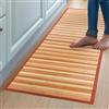 CosìCasa Tappeto Bamboo Cucina Antiscivolo | Passatoia Cucina Idrorepellente, Facile da Pulire e Realizzata con Materiali Sostenibili | Tappeto Bambu Effetto Degrade (Natural, 50 x 75 cm)