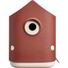 Elho Cosy Bird House 18cm - Casetta Uccellini da Esterno - Per Oltre 11 Specie - 100% Plastica Riciclata - L17.6 x B18 x H23 cm - Tuscan Red
