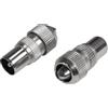 Seki IEC - Set di 10 connettori per antenna TV, adattatore antenna di alta qualità per TV, ricevitori, TV via cavo e sistemi satellitari, connessione di segnale stabile