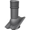 Parotec Camino di ventilazione isolato DN 125 mm per tegole CREATON - GÖTEBORG - ventilatore passivo per tetti coibentato, previene la condensa (RAL 7024 - grigio grafite)